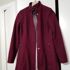 Calvin Klein, Magenta pea coat, S